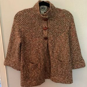 Colorful high neck cardigan sweater